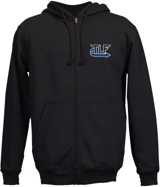 Black JERZEES Full Zip Hoodie - The Logistics Firm